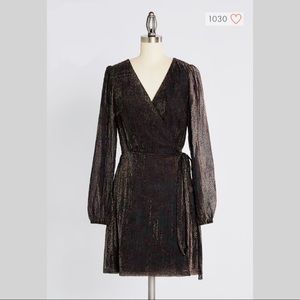 NWT ModCloth “Secretly Spotted” Party Wrap Dress